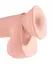 King Cock Plus трислойно дилдо с вендуза, бежово, 19 см