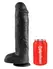 King Cock 28 cm Anatomical Model with Suction Cup Dark PVC