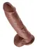 Pipedream King Cock 10 Inch Balls Brown Anatomical Model PVC