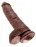 Pipedream King Cock 10 Inch Balls Brown Anatomical Model PVC