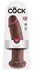 King Cock Model 10'' Anatomical Intimate Device Brown PVC 25 cm