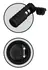 FFSLE Silicone Vibrating Nipple Lassos - Adjustable, 6 cm, Black