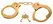 FFS Gold Metal Handcuffs with Safety Release System - Universal Size