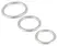 You2Toys Metallic Silicone Support Ring Set, 3 Sizes, Flexible, Black