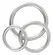 You2Toys Metallic Silicone Support Ring Set, 3 Sizes, Flexible, Black