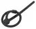 Mystim Glans Ring Intimate Urethral Dilator Silicone 12cm Black