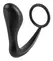 Pipedream Ass-Gasm Black Intimate Ring with Plug, Silicone, 10 cm