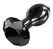 Pipedream Icicles No. 78 Glass Plug with Diamond-Shaped Base, Black 9 cm