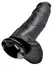King Cock Model 12'' Black - Anatomical System with Suction Base
