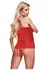 Baci Bustier Red L - Elegant Lace-Up Corset with Front Closure