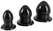 You2Toys Anal Trainer Plug Set Black TPR, 3 Sizes, Easy-Insert Design