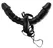 Fetish Fantasy Double Delight Strap-On Vibrating System, Black, 15 cm