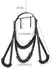 Bad Kitty Adjustable Intimate Swing with Flogger & Blindfold Set, Black