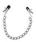 Bad Kitty Adjustable Chain System with Metal Clamps 43.5 cm Silver