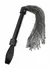 Genuine Leather Chain Whip - Sturdy Handle & Metal Chain Tails, Black
