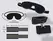Bad Kitty Restraint Set with Padded Blindfold and Handcuffs, Black