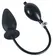 You2Toys Black Inflatable Anal Plug Silicone 11.5 cm Adjustable Size