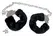 You2Toys Adjustable Furry Handcuffs with Removable Plush 44cm Chain Black