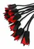Genuine Leather Roses Whip - Elegant Red Rose Design, Braided Handle