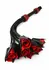 Genuine Leather Roses Whip - Elegant Red Rose Design, Braided Handle