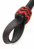 Genuine Leather Roses Whip - Elegant Red Rose Design, Braided Handle