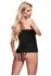 Baci Bustier Black S - Elegant Lace-Up Corset with Decorative Edges