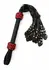 Ouch! Cat-o-Nine Tails Leather Whip with Studded Tails Black/Red