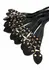 Ouch! Cat-o-Nine Tails Leather Whip with Studded Tails Black/Red