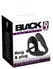 Black Velvets Silicone Intimate Ring with Plug and Perineum Bridge, Black