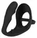 Black Velvets Silicone Intimate Ring with Plug and Perineum Bridge, Black