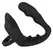 Black Velvets Silicone Intimate Ring with Plug and Perineum Bridge, Black