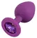 Colorful Joy Jewel Purple Anal Model with Decorative Gem 8cm