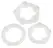 You2Toys Get Hard Clear Silicone Ring Set - 3 Sizes, Textured Surface