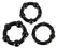 Svenjoyment Get Hard Black Silicone Ring Set 3-Piece Adjustable