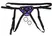 You2Toys Universal Strap-On Harness with 3 Adjustable Rings, Purple/Black