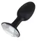 You2Toys Anal Plug S Black Silicone with Decorative Gem 8.5cm