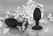 You2Toys Anal Plug S Black Silicone with Decorative Gem 8.5cm