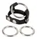 You2Toys Adjustable Black Strap System with 3 Metal Rings 21cm