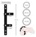 You2Toys Adjustable Black Strap System with 3 Metal Rings 21cm