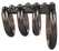 Bad Kitty Set of 4 Connected Intimate Rings Smoky Black TPE 6.5cm