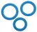 Lust 3 Silicone Intimate Rings Blue Set - 3 Sizes