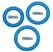 Lust 3 Silicone Intimate Rings Blue Set - 3 Sizes