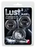 Lust 3 Silicone Intimate Rings Set Black - 3 Sizes