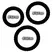 Lust 3 Silicone Intimate Rings Set Black - 3 Sizes