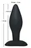 Black Velvets Silicone Large Anal Plug 12 cm Smooth Surface Black