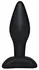 Black Velvets Small Plug Silicone 9cm Compact Anatomical Model Black