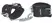 ZADO Black Adjustable Leather Ankle Cuffs with Removable Chain 50cm