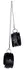 ZADO Black Adjustable Leather Ankle Cuffs with Removable Chain 50cm