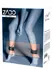 ZADO Black Adjustable Leather Ankle Cuffs with Removable Chain 50cm