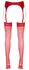 Cottelli Collection Red 20 Denier Stockings Wide Lace Top - Size Universal